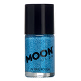 Blue - UV Glitter Nail Polish, 14mL. Cosmetically certified, FDA & Health Canada compliant, cruelty free and vegan.