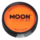 Intense Orange - Neon UV Glow Blacklight Professional Face Paint, 36g. Cosmetically certified, FDA & Health Canada compliant, cruelty free and vegan.
