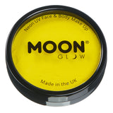Intense Yellow - Neon UV Glow Blacklight Professional Face Paint, 36g. Cosmetically certified, FDA & Health Canada compliant, cruelty free and vegan.