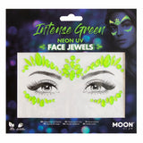 Intense Green - Neon UV Glow Blacklight Adhesive Face Gems, Jewels and Rhinestones