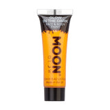 Orange - Glow Face & Body Paint Makeup, 12mL. Cosmetically certified, FDA & Health Canada compliant, cruelty free and vegan.