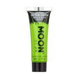 Green - Glow Face & Body Paint Makeup, 12mL. Cosmetically certified, FDA & Health Canada compliant, cruelty free and vegan.