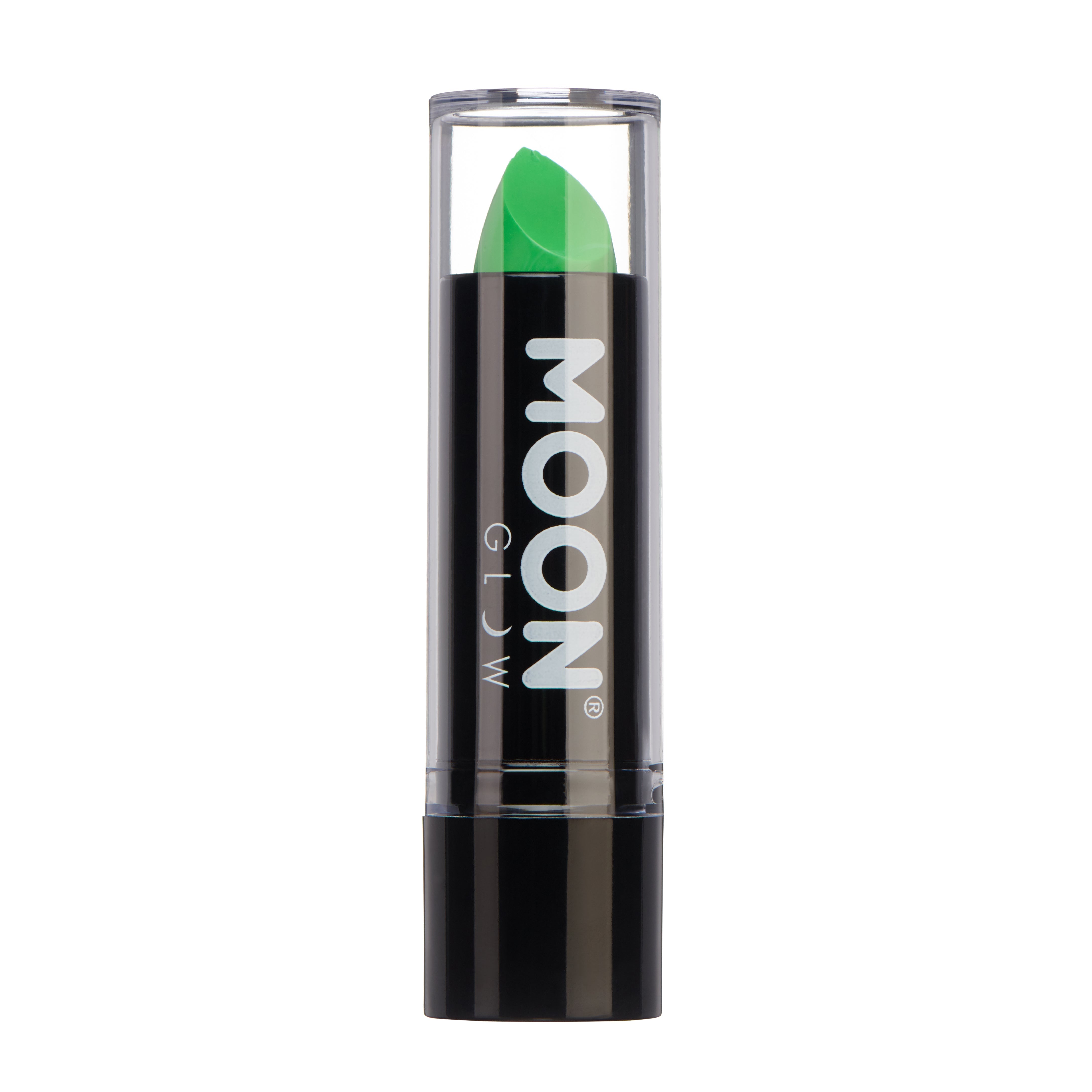 Intense Green - Neon UV Glow Blacklight Lipstick, 5g. Cosmetically certified, FDA & Health Canada compliant and cruelty free.