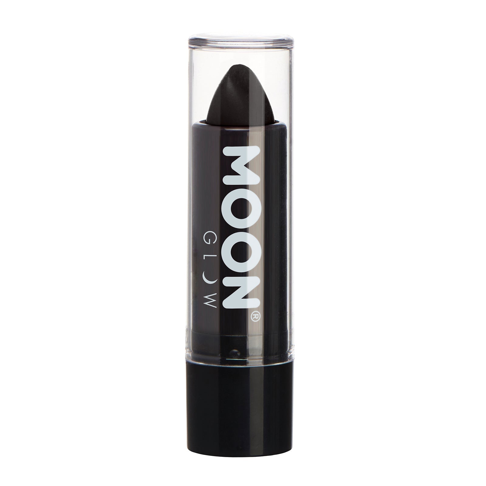 Black - Neon UV Glow Blacklight Lipstick, 5g. Cosmetically certified, FDA & Health Canada compliant and cruelty free.