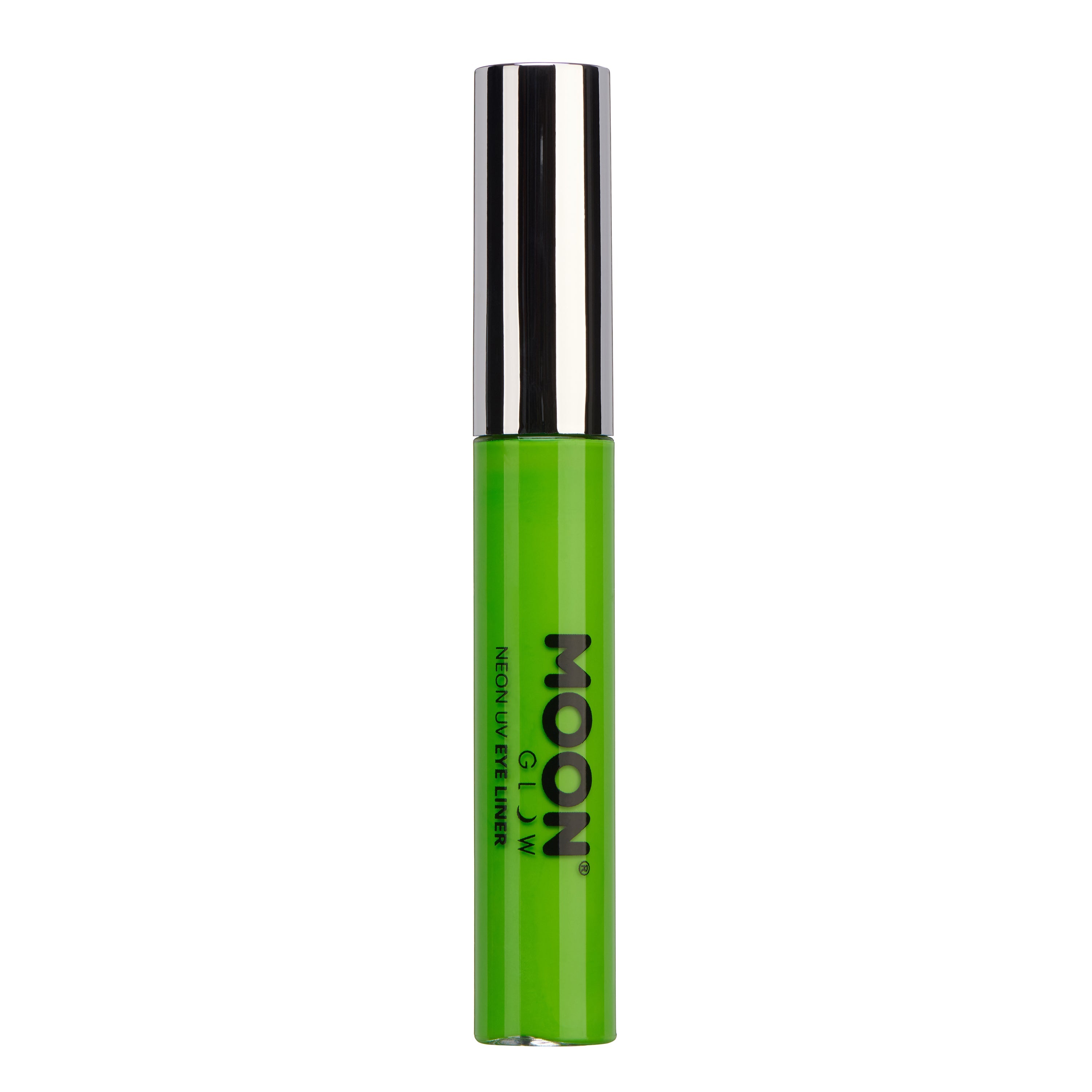 Intense Green - Neon UV Glow Blacklight Eyeliner, 10mL. Cosmetically certified, FDA & Health Canada compliant, cruelty free and vegan.