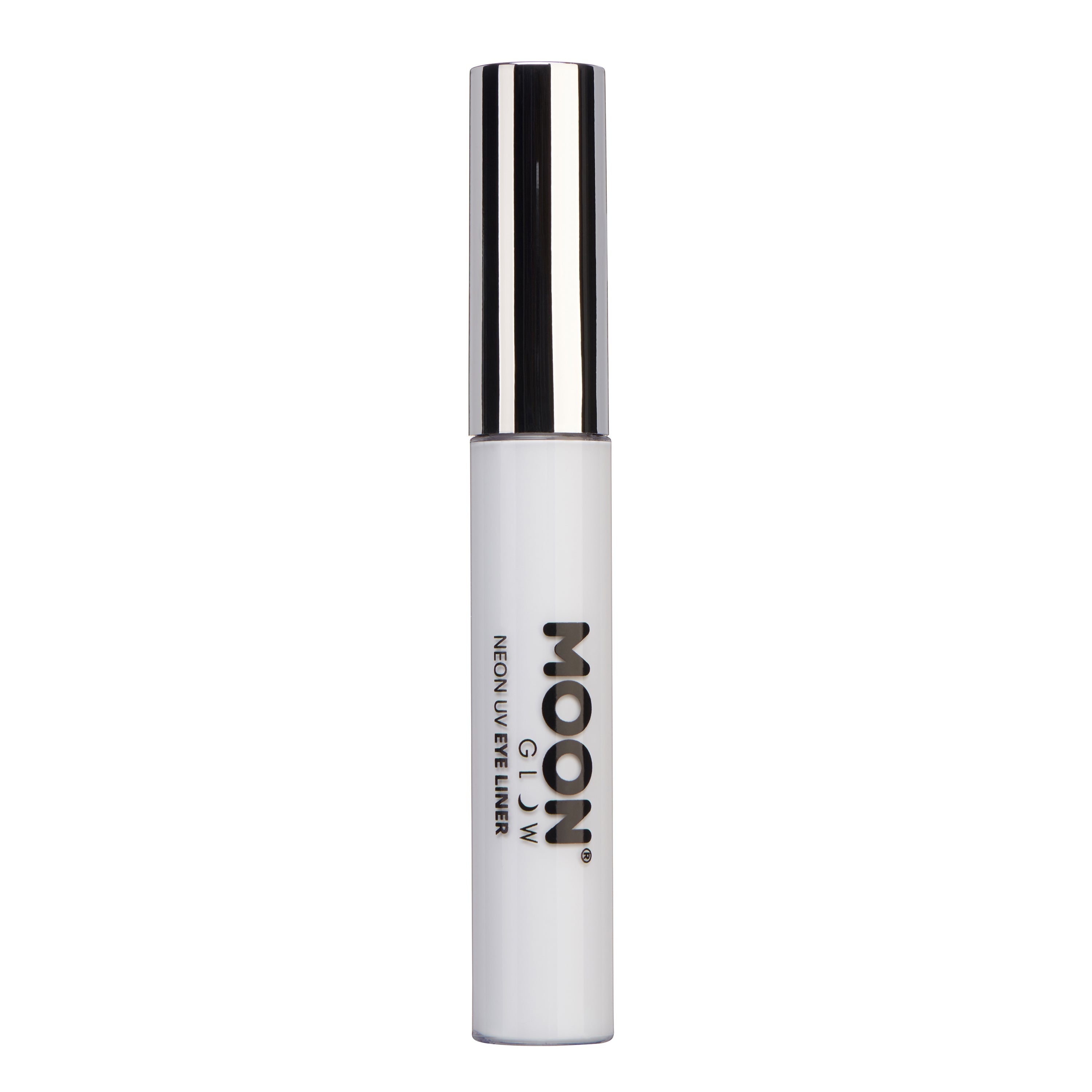 White - Neon UV Glow Blacklight Eyeliner, 10mL. Cosmetically certified, FDA & Health Canada compliant, cruelty free and vegan.