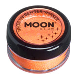 Orange - Neon UV Glow Blacklight Fine Face & Body Glitter Shaker, 5g. Cosmetically certified, FDA & Health Canada compliant, cruelty free and vegan.