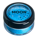 Blue - Neon UV Glow Blacklight Fine Face & Body Glitter Shaker, 5g. Cosmetically certified, FDA & Health Canada compliant, cruelty free and vegan.