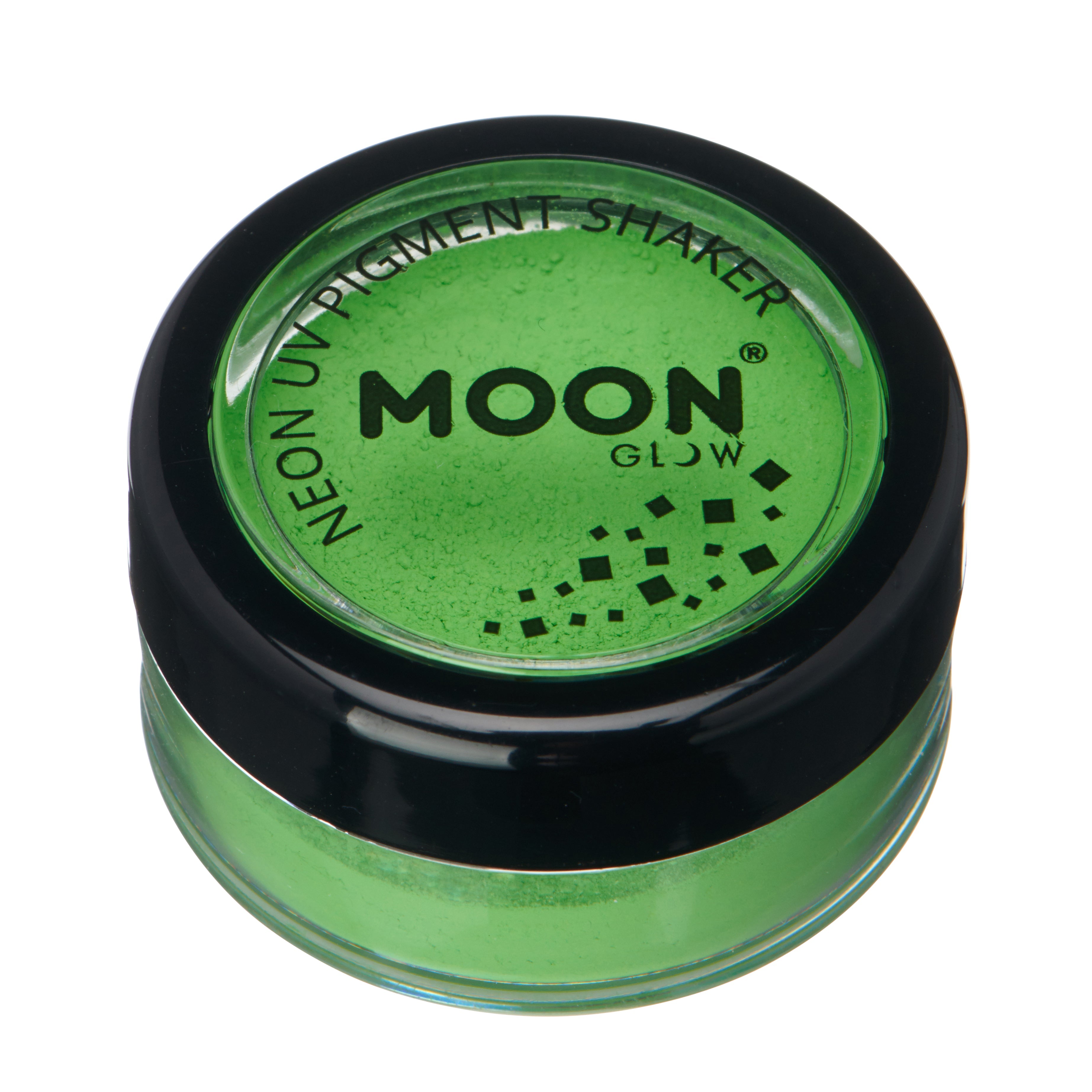 Intense Green - Neon UV Glow Blacklight Pigment Shaker, 3g. Cosmetically certified, FDA & Health Canada compliant, cruelty free and vegan.
