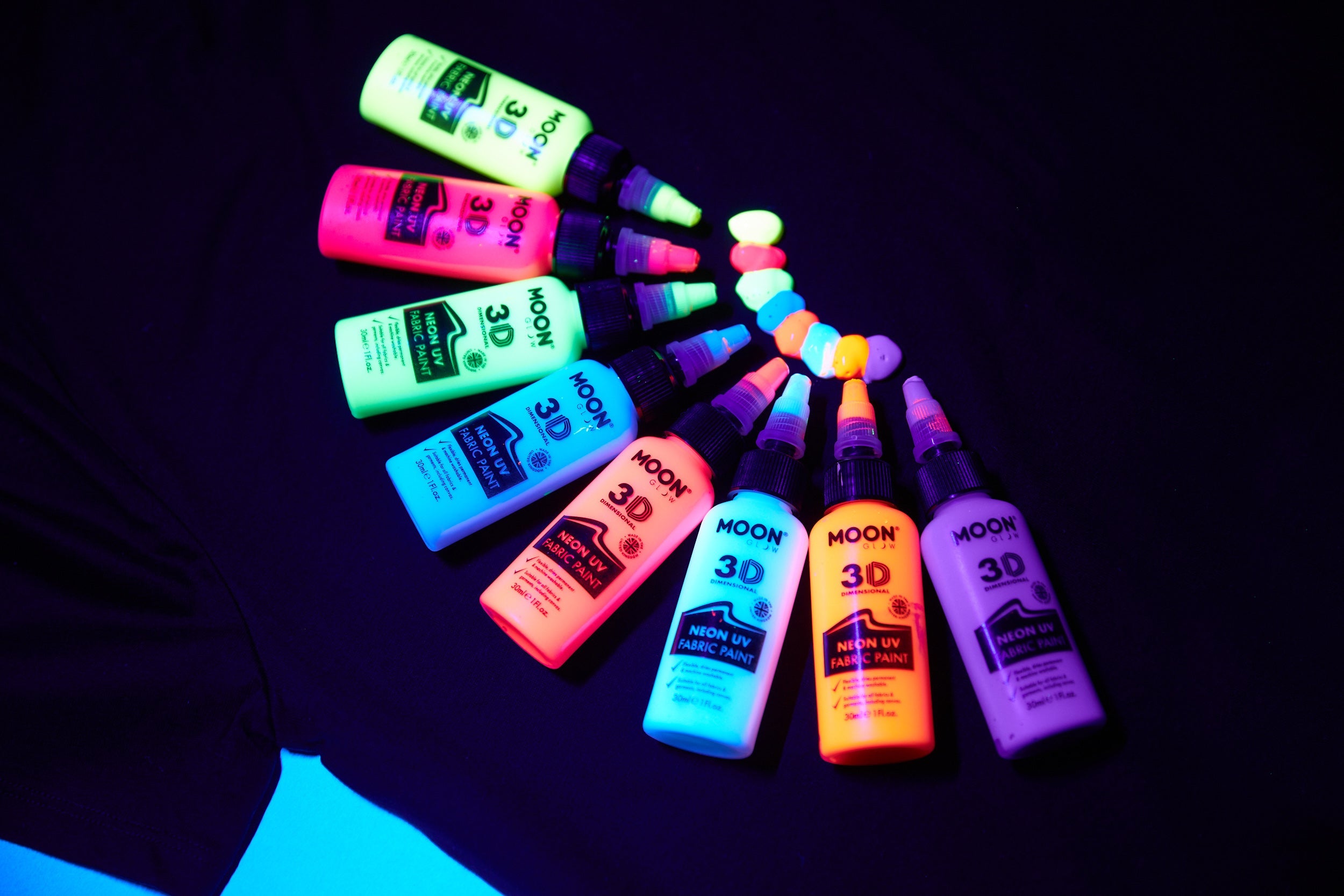 Neon UV Glow Blacklight Fabric Paint