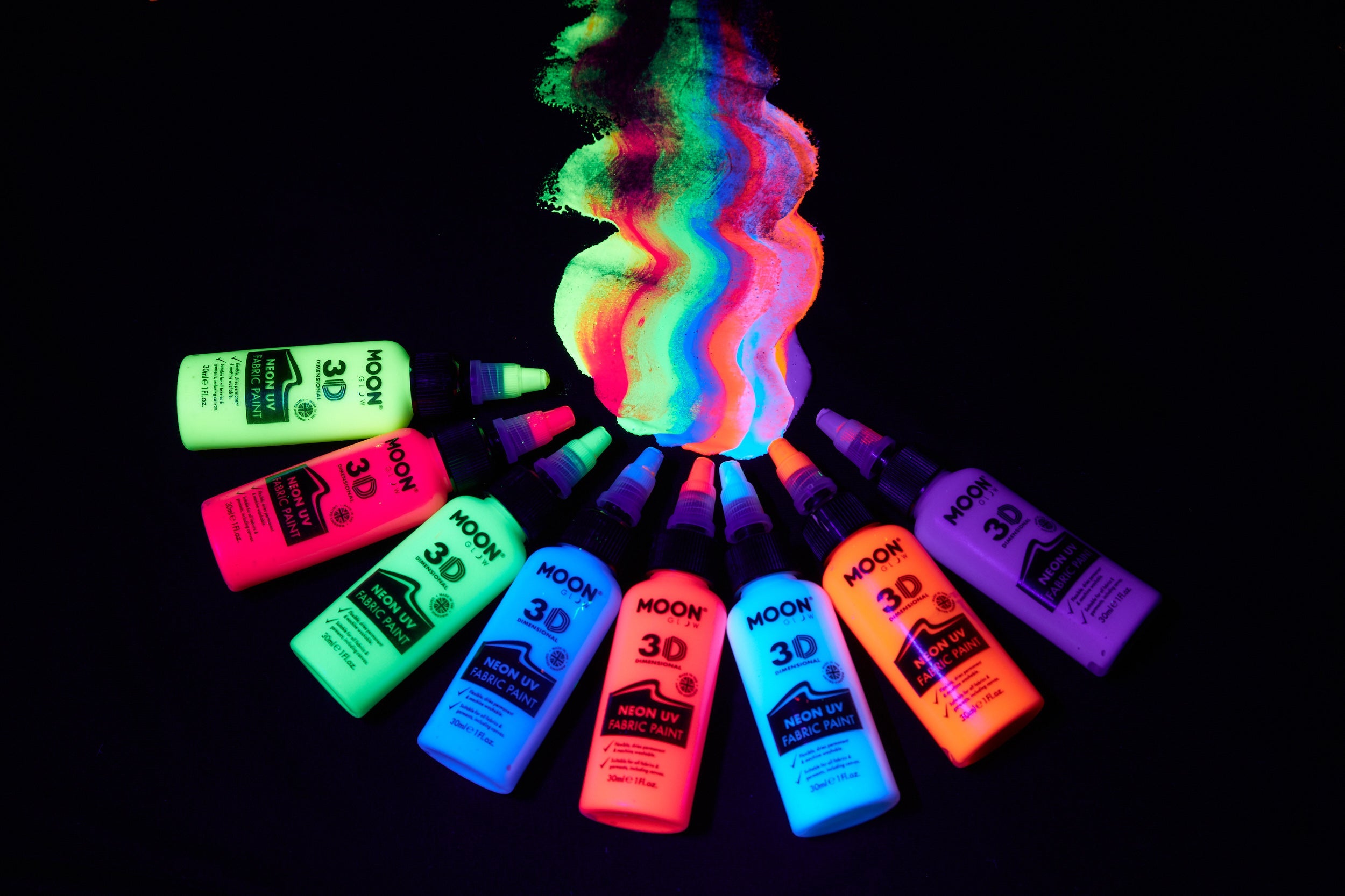 Neon UV Glow Blacklight Fabric Paint