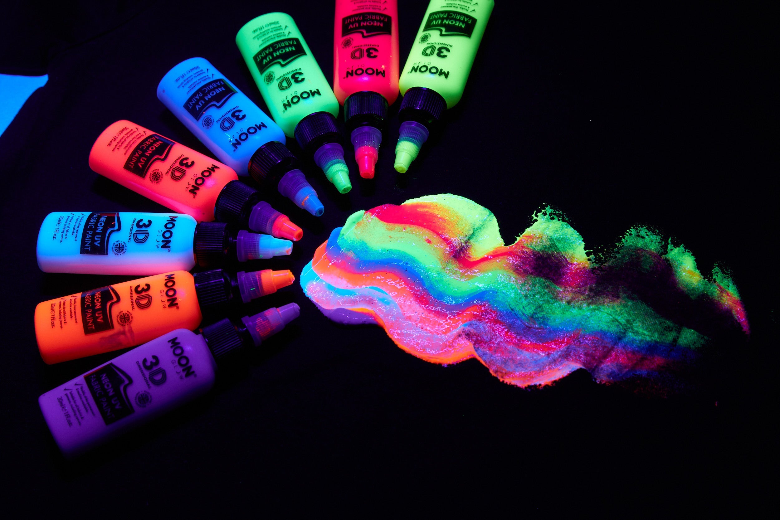 Neon UV Glow Blacklight Fabric Paint