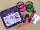 Neon UV Glow Blacklight Face Paint Makeup Kit