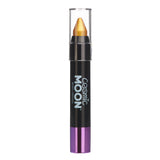Gold - Metallic Face & Body Crayon, 3.5g. Cosmetically certified, FDA & Health Canada compliant and cruelty free.