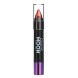 Red - Metallic Face & Body Crayon, 3.5g. Cosmetically certified, FDA & Health Canada compliant and cruelty free.
