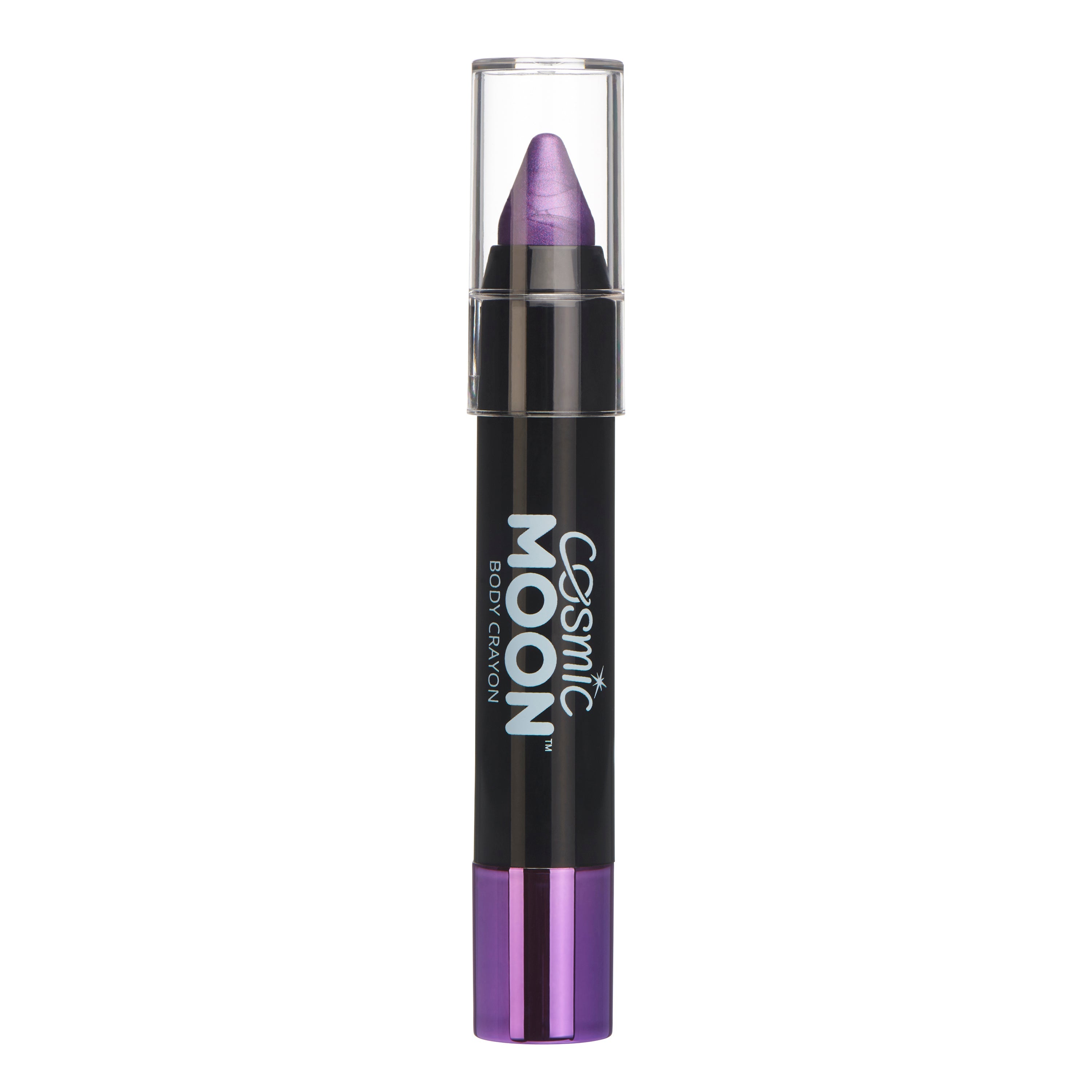 Purple - Metallic Face & Body Crayon, 3.5g. Cosmetically certified, FDA & Health Canada compliant and cruelty free.