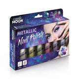 Metallic Nail Polish Boxset - 6 nail polish bottles. Cosmetically certified, FDA & Health Canada compliant, cruelty free and vegan.