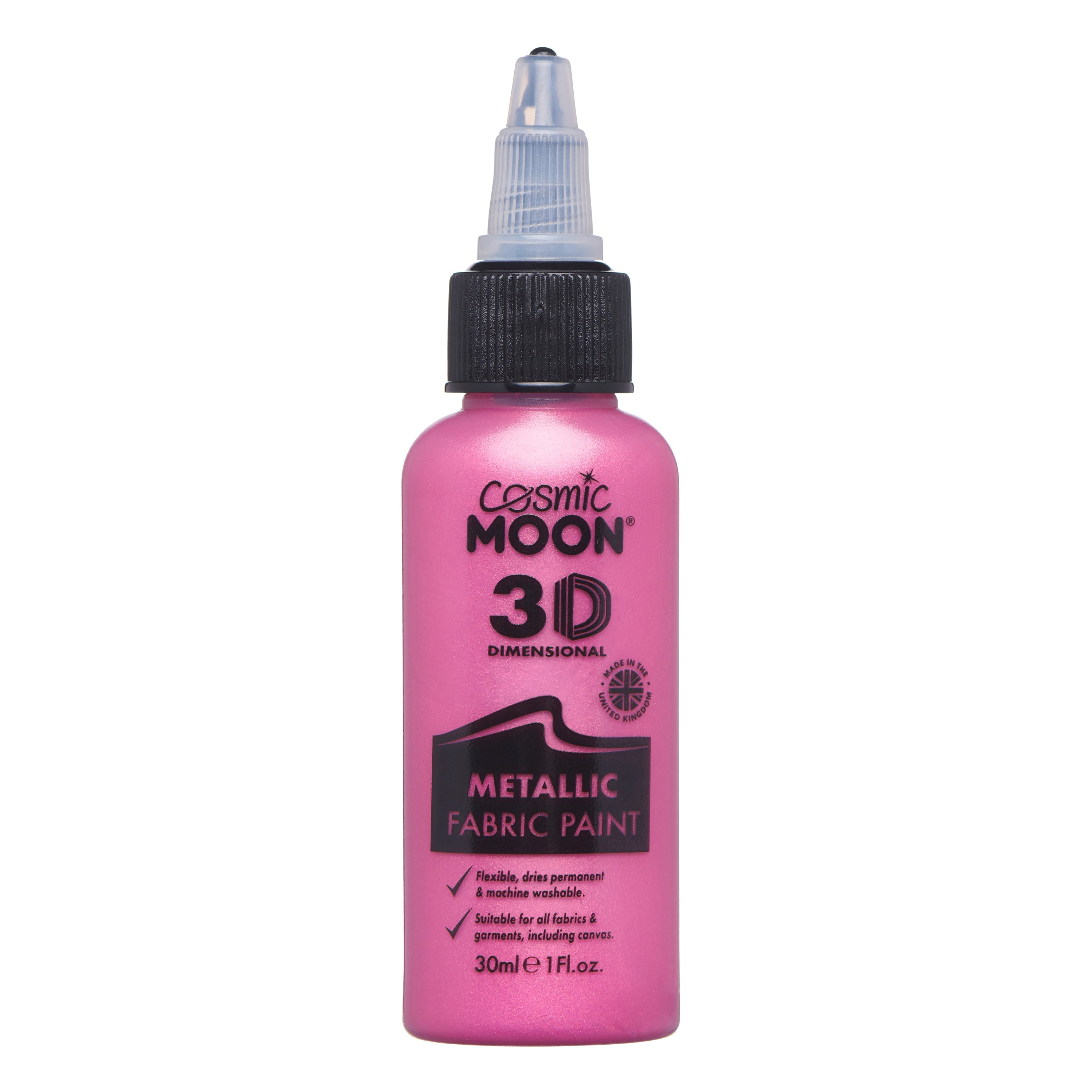 Pink - Metallic Fabric Paint, 30mL