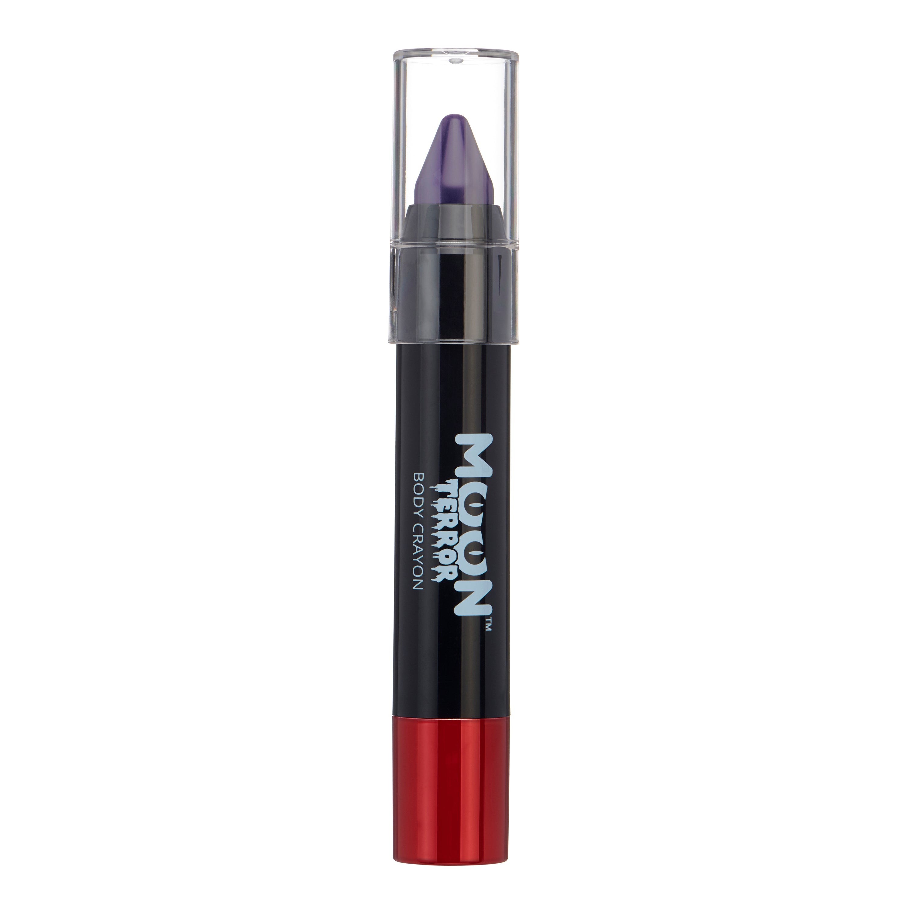 Poison Purple - Terror Face & Body Crayon, 3.5g. Cosmetically certified, FDA & Health Canada compliant and cruelty free.