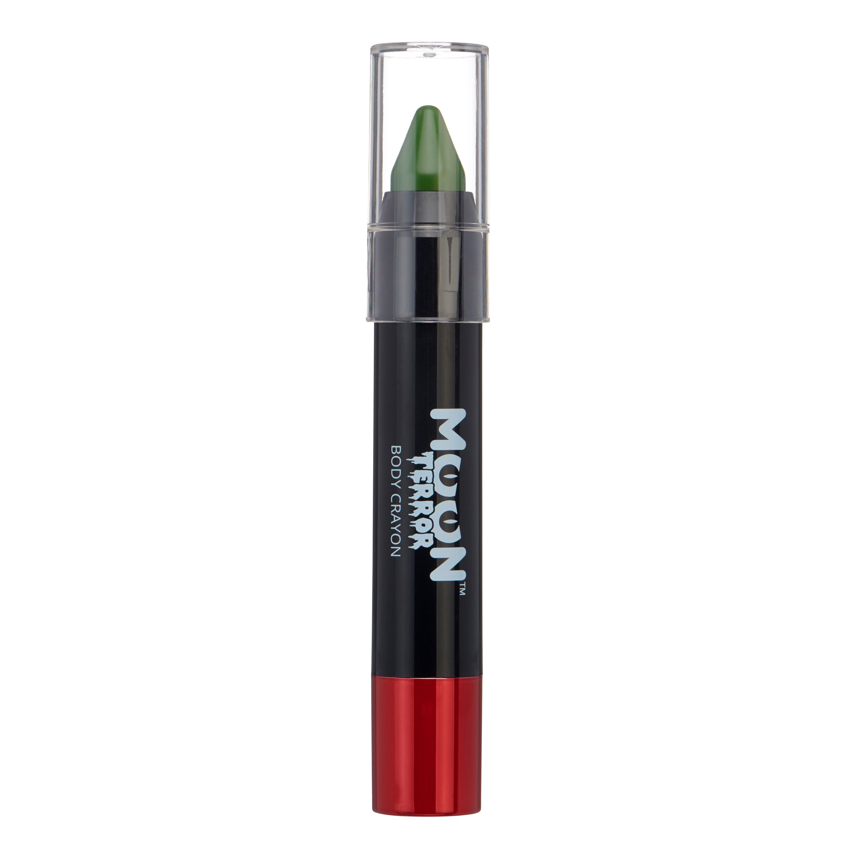 Zombie Green - Terror Face & Body Crayon, 3.5g. Cosmetically certified, FDA & Health Canada compliant and cruelty free.