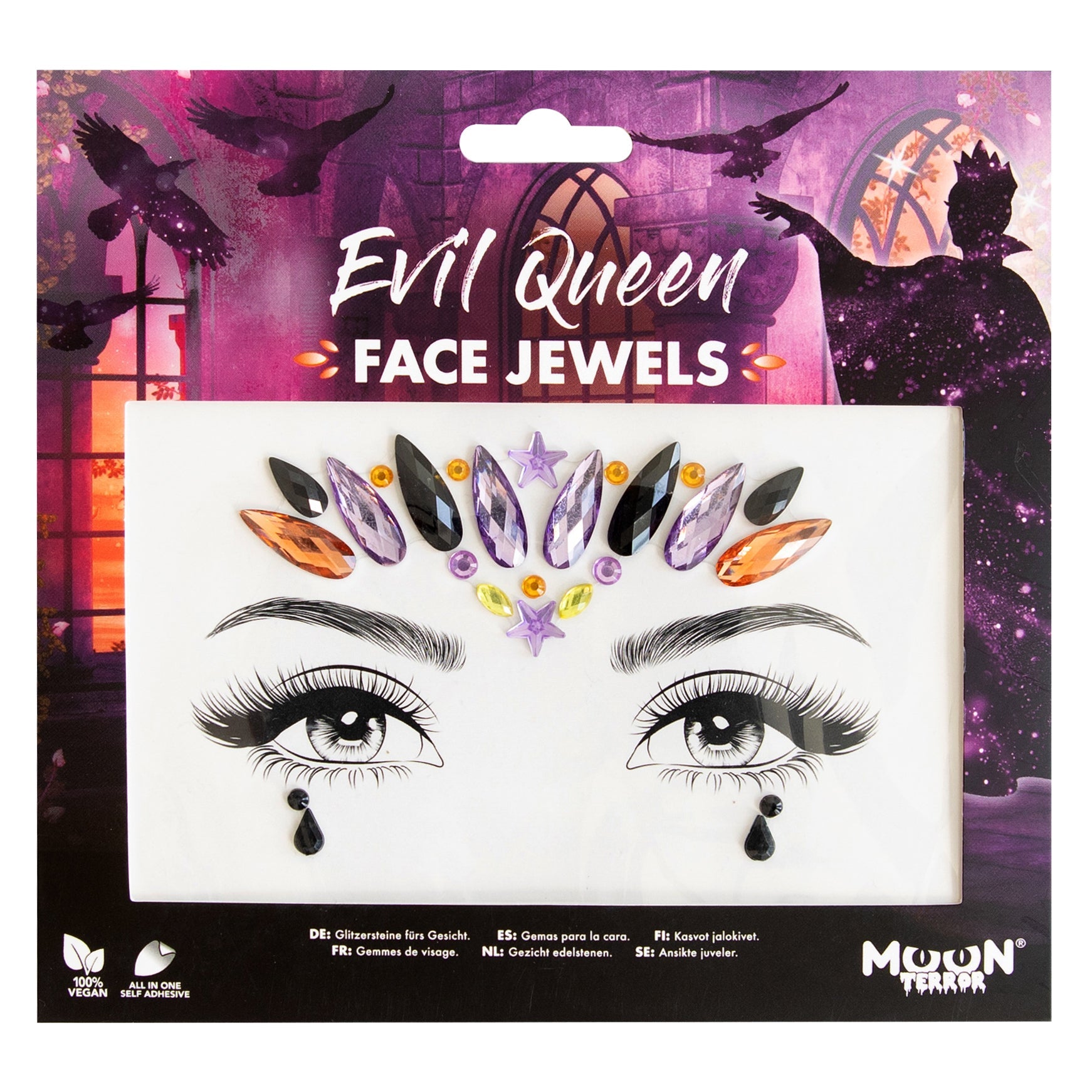 Evil Queen - Terror Adhesive Face Gems, Jewels and Rhinestones